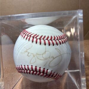 Roger Clemens Boston Red Sox Autographed Baseball in Display Case